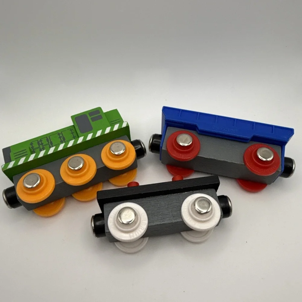 Orbrium Wooden Train Cars Lot Brio Thomas Compatible Lot Of 8 EUC